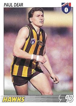 1993 Select AFL #79 Paul Dear Front